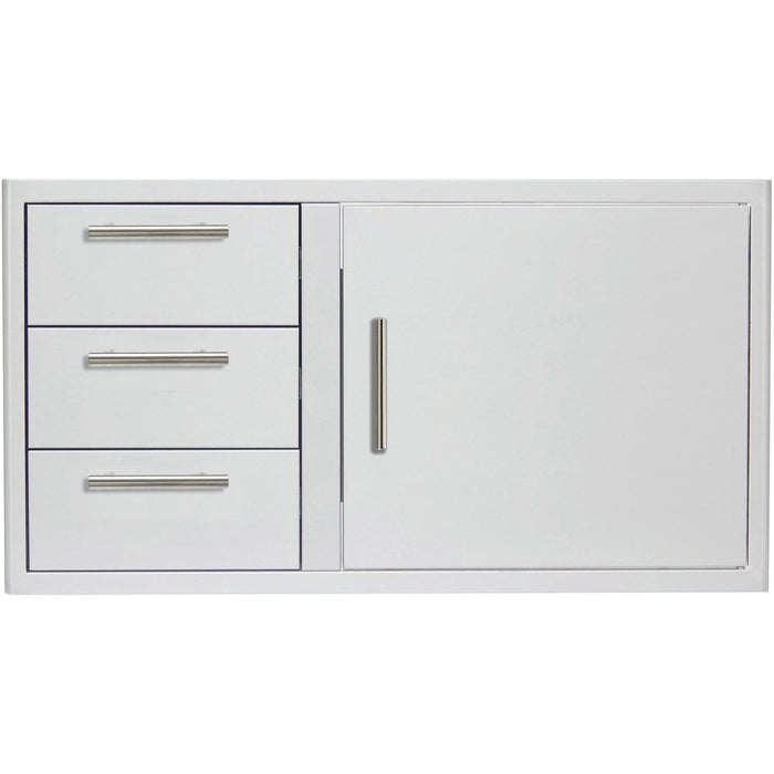 BLAZE 39 INCH ACCESS DOOR AND TRIPLE DRAWER COMBO  BLZ-DDC-R-39-LTSC