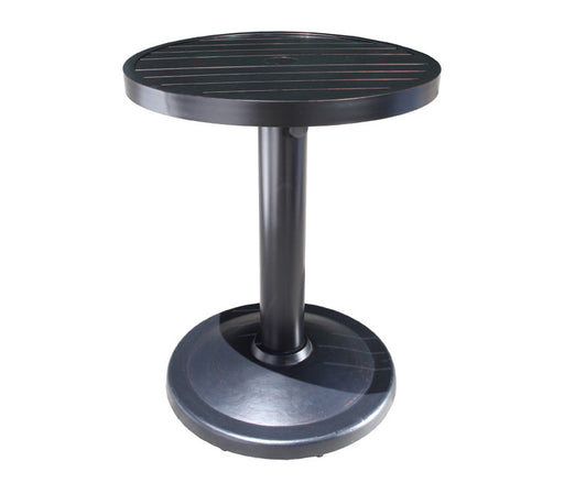 Monaco Counter Height Table by Cabana Coast - 24" Round Pedestal Table - Dark Rum