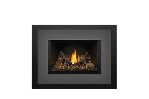 Napoleon Gas Fireplace Insert - Oakville 3 with Large 4-Sided Backerplate