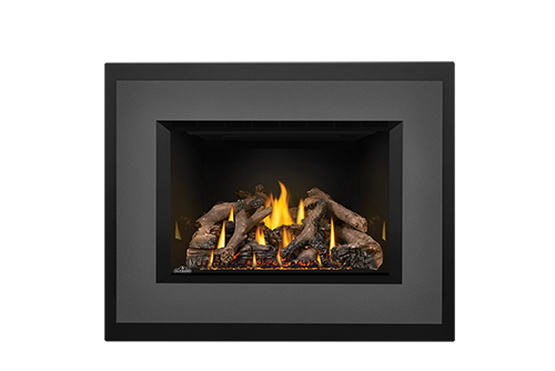 Napoleon Gas Fireplace Insert - Oakville X4 with 4-Sided Charcoal Faceplate