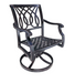Cabana Coast Bloom Dining Swivel Chair with Foster Frame
