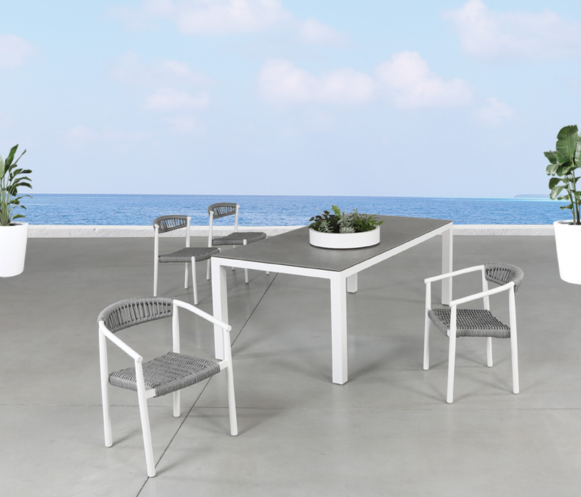 Cabana Coast Baybreeze Dining Collection. Rope Baybreeze Dining Arm Chair  for great outdoor dining
