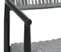 Cabana Coast Baybreeze Balcony Stool. Mercury SOL Rope™ on a Sherwin-Williams® Black aluminum frame