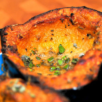 Acorn Squash with Asiago and Sage