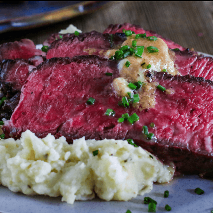 Grilled Steaks With Miso & Black Garlic Butter