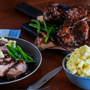 Pork Shoulder Steaks on the Grill