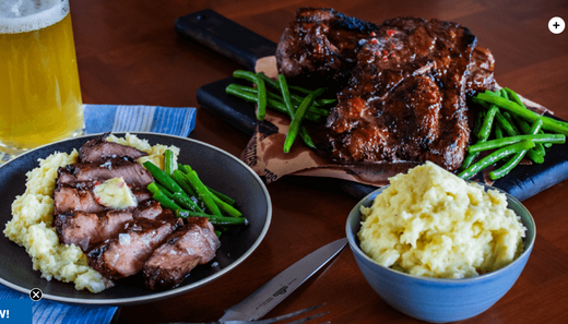 Pork Shoulder Steaks on the Grill