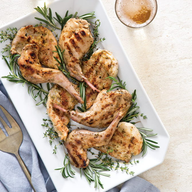 Grilled Garlic and Herb Rabbit