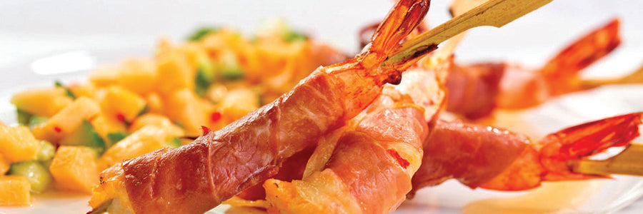 Bacon Wrapped Jalapeño Shrimp Poppers