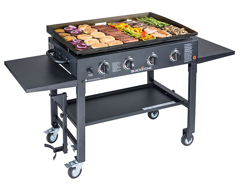 36” Griddle Cooking Station with accessory side shelf and paper towel holder. Model#1825