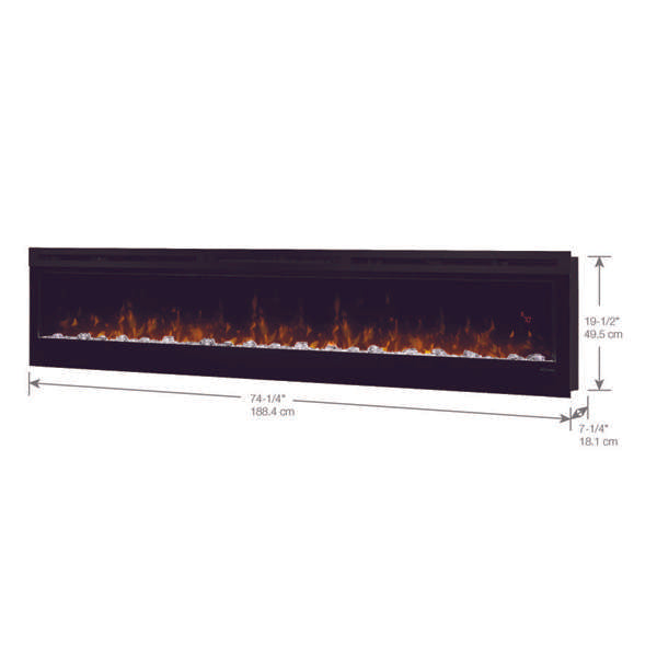 Prism 74" Wall-Mount - Dimplex Electric Fireplace