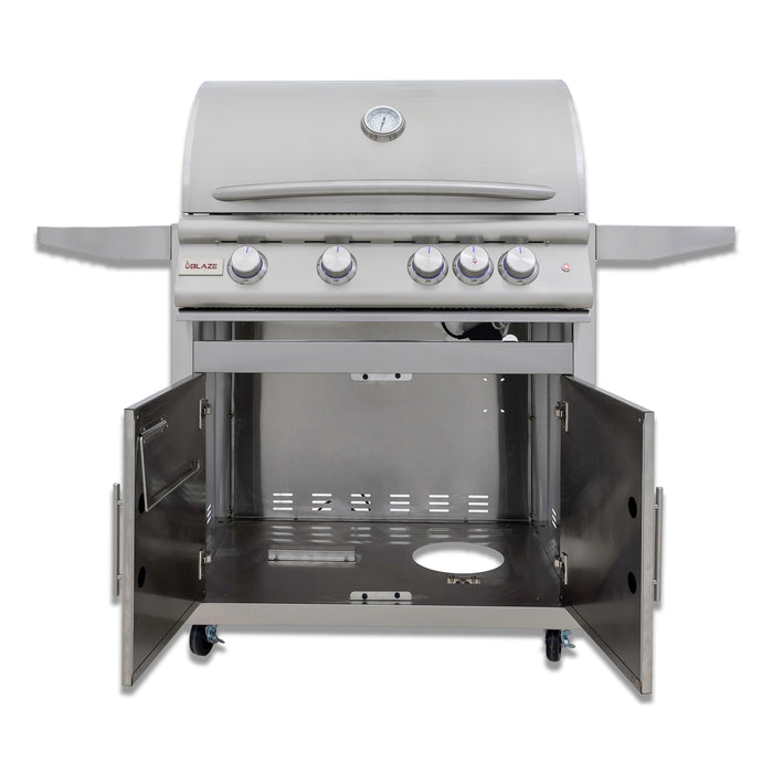 Blaze 32-Inch 4-Burner Premium LTE Plus Gas Grill with Rear Burner and Built-in Lighting System