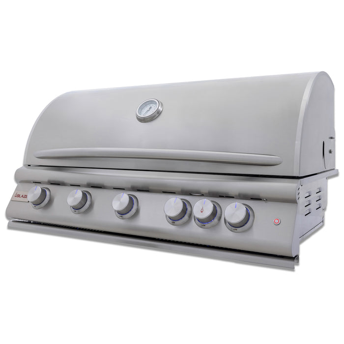 Blaze 40-Inch 5-Burner Premium LTE+ Gas Grill with Rear Burner and Built-in Lighting System