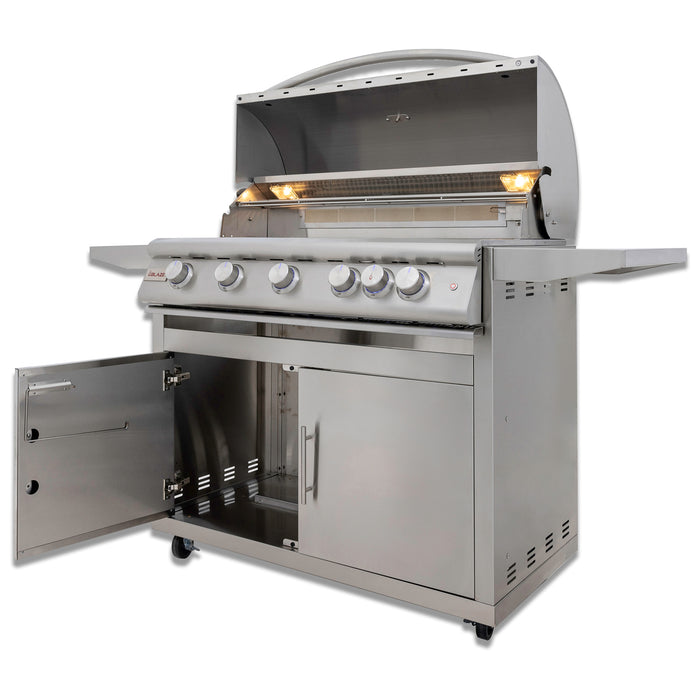 Blaze 40-Inch 5-Burner Premium LTE+ Gas Grill with Rear Burner and Built-in Lighting System