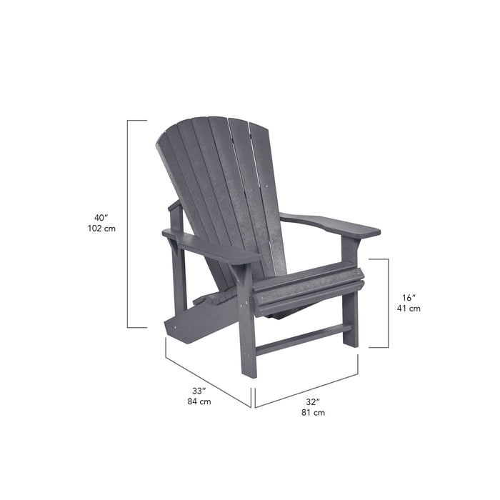 CR Plastics C01 Classic Adirondack Chair