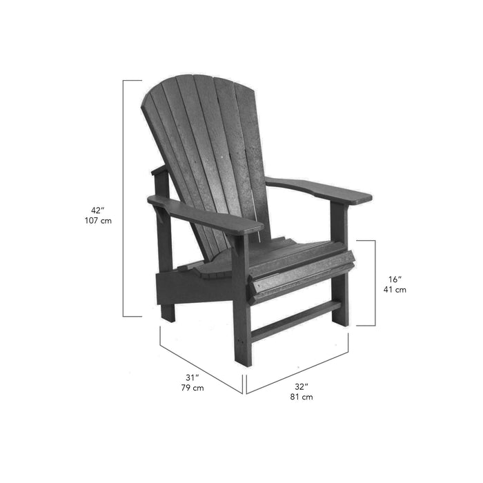 CR Plastics C03 Upright Adirondack Chair