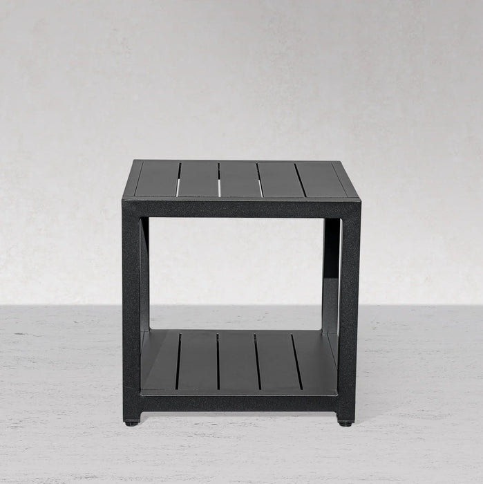 Black Square End Table Chestnut LUX