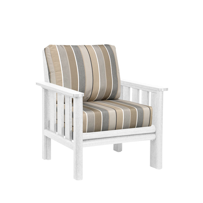 CR Plastics Stratford Deep Seat Arm Chair with cushions