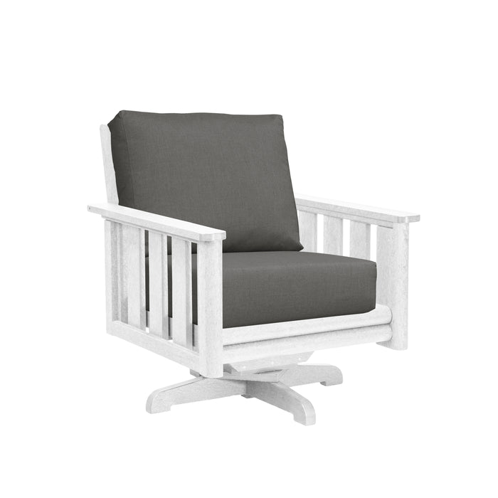 CR Plastics Stratford Swivel Arm Chair with cushion