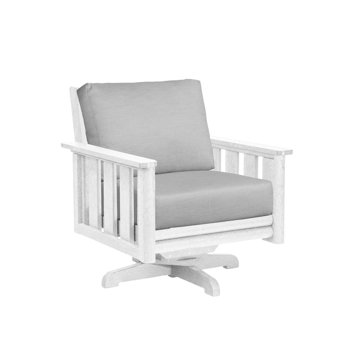 CR Plastics Stratford Swivel Arm Chair with cushion