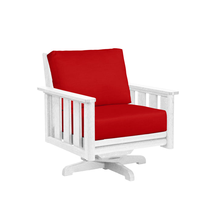 CR Plastics Stratford Swivel Arm Chair with cushion