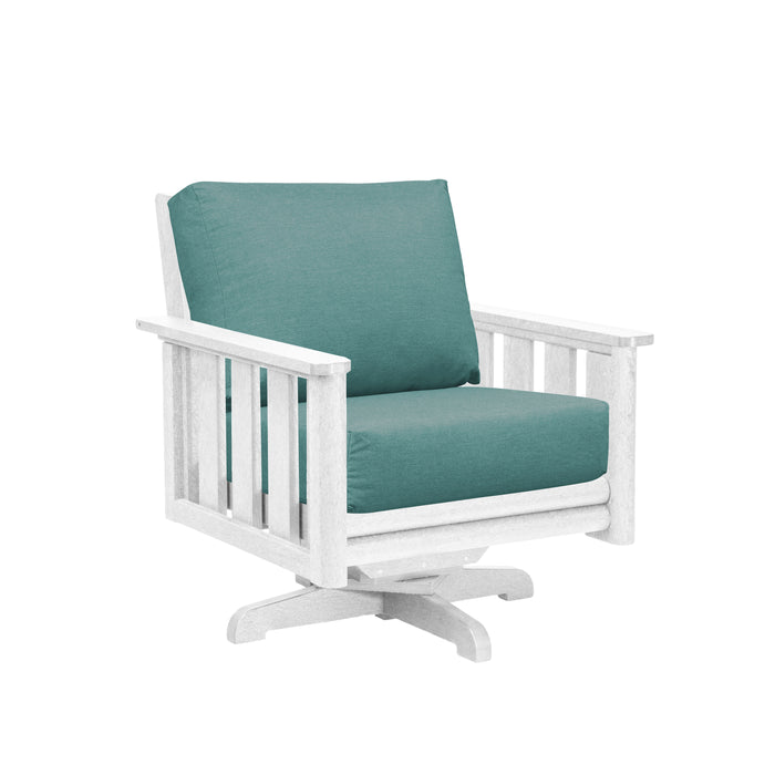 CR Plastics Stratford Swivel Arm Chair with cushion