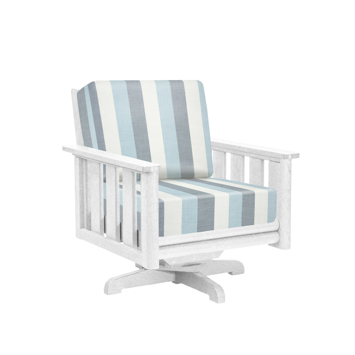 CR Plastics Stratford Swivel Arm Chair with cushion