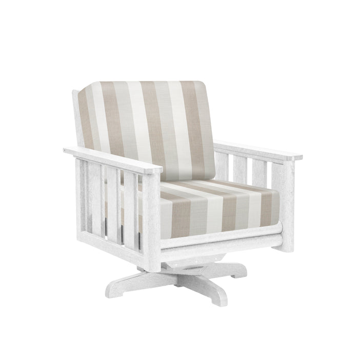CR Plastics Stratford Swivel Arm Chair with cushion
