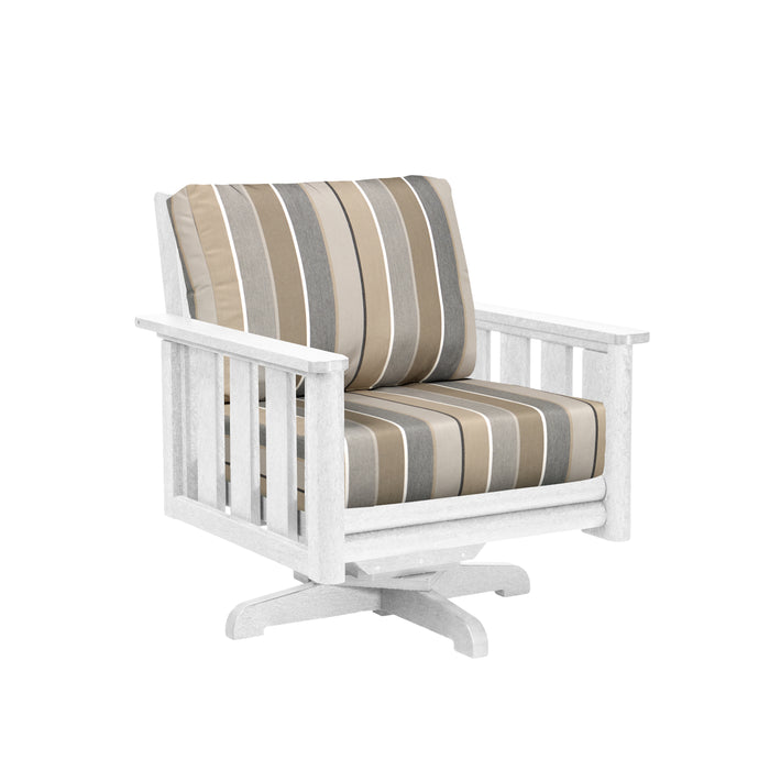 CR Plastics Stratford Swivel Arm Chair with cushion