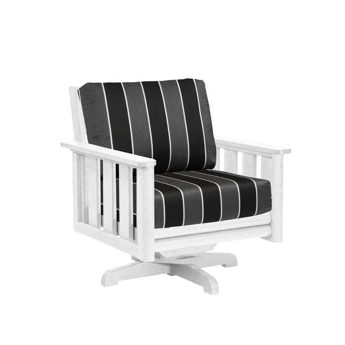 CR Plastics Stratford Swivel Arm Chair with cushion