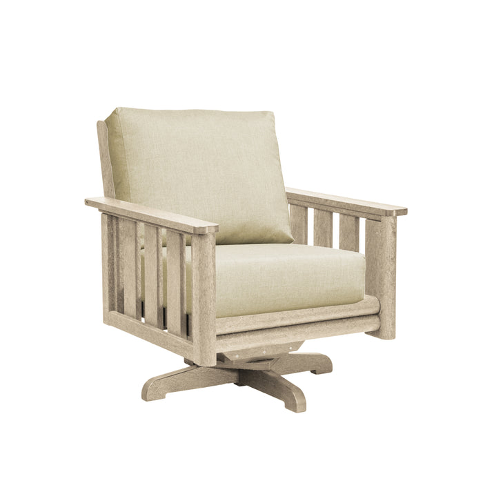 CR Plastics Stratford Swivel Arm Chair with cushion