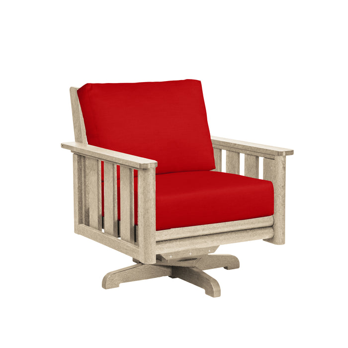 CR Plastics Stratford Swivel Arm Chair with cushion