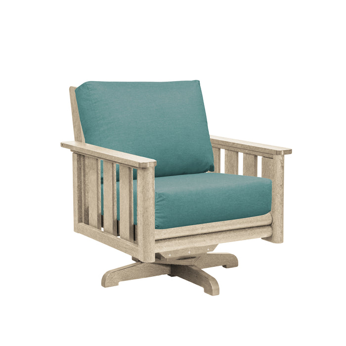 CR Plastics Stratford Swivel Arm Chair with cushion