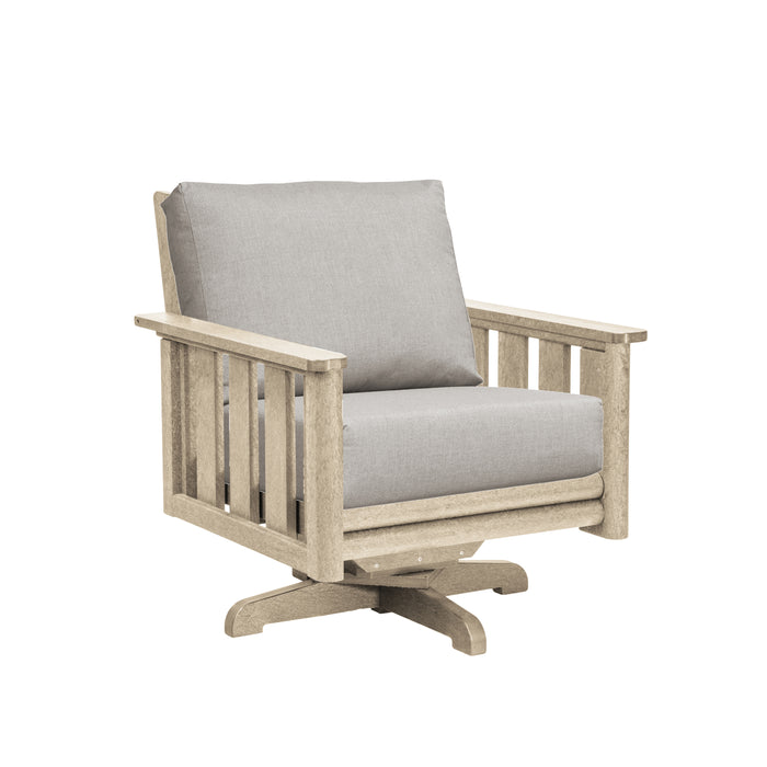 CR Plastics Stratford Swivel Arm Chair with cushion