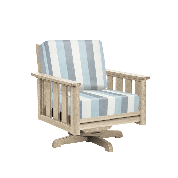 CR Plastics Stratford Swivel Arm Chair with cushion