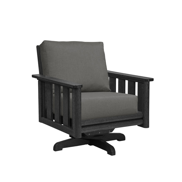 CR Plastics Stratford Swivel Arm Chair with cushion