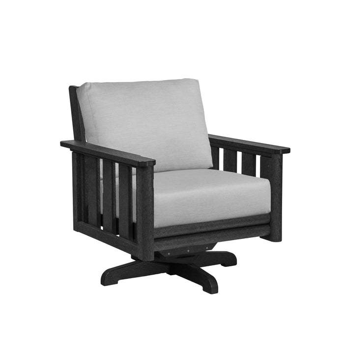 CR Plastics Stratford Swivel Arm Chair with cushion