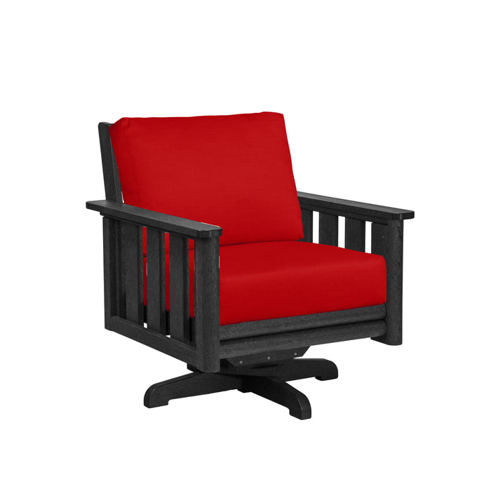 CR Plastics Stratford Swivel Arm Chair with cushion