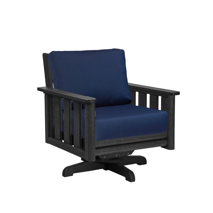 CR Plastics Stratford Swivel Arm Chair with cushion