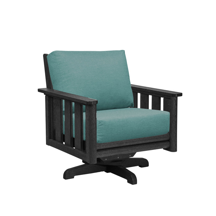 CR Plastics Stratford Swivel Arm Chair with cushion