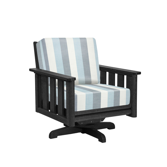 CR Plastics Stratford Swivel Arm Chair with cushion