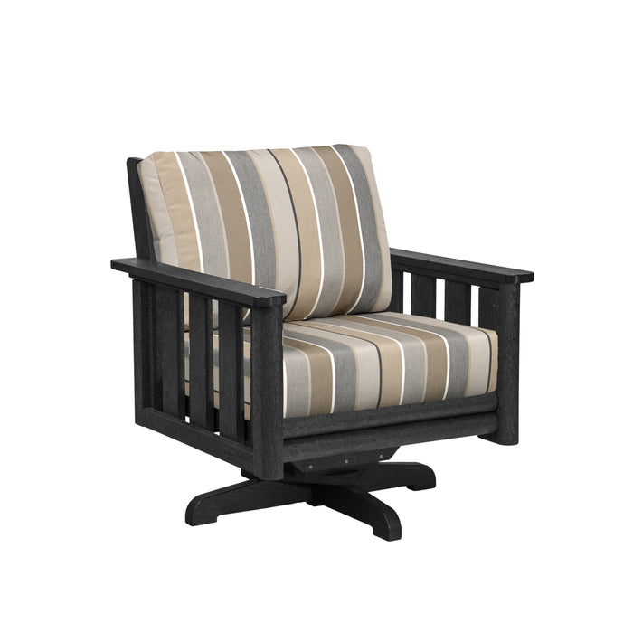 CR Plastics Stratford Swivel Arm Chair with cushion