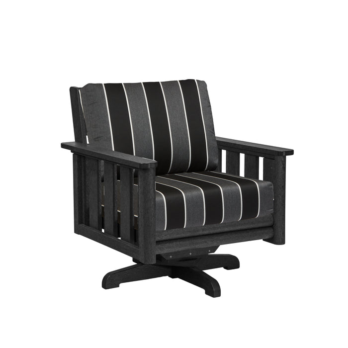 CR Plastics Stratford Swivel Arm Chair with cushion