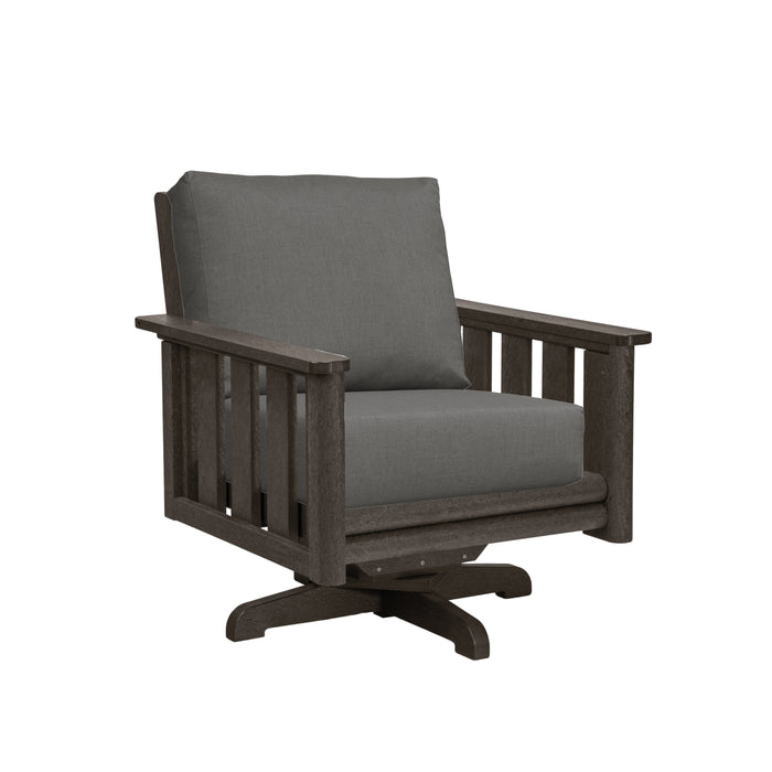 CR Plastics Stratford Swivel Arm Chair with cushion