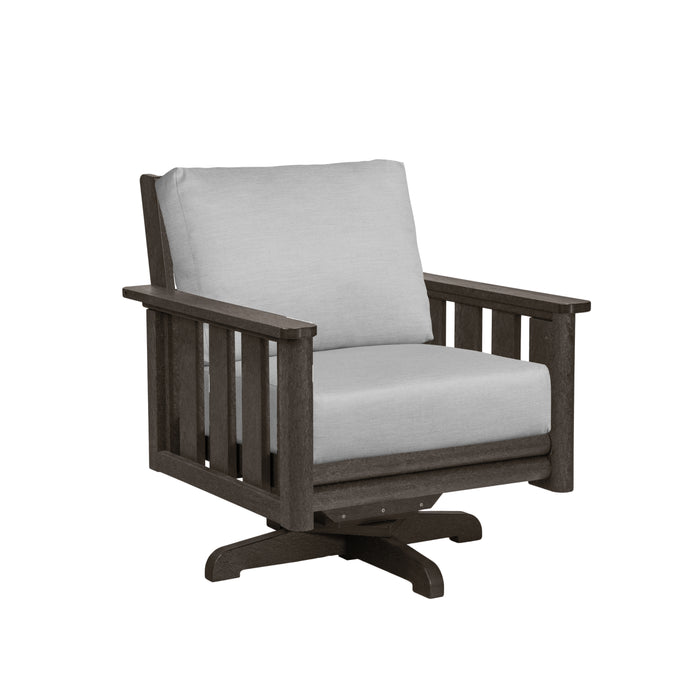 CR Plastics Stratford Swivel Arm Chair with cushion