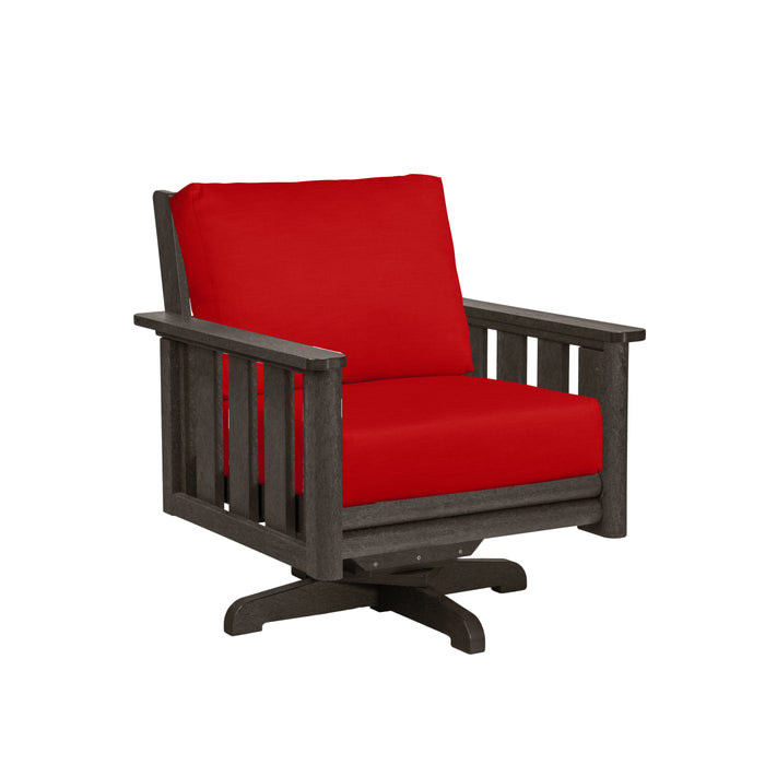 CR Plastics Stratford Swivel Arm Chair with cushion