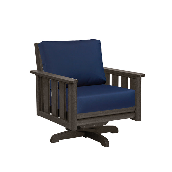 CR Plastics Stratford Swivel Arm Chair with cushion