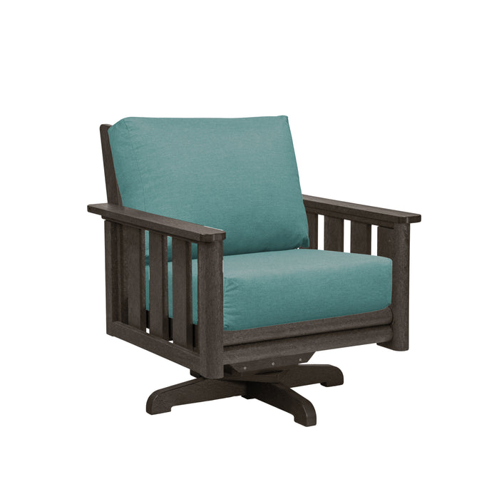 CR Plastics Stratford Swivel Arm Chair with cushion