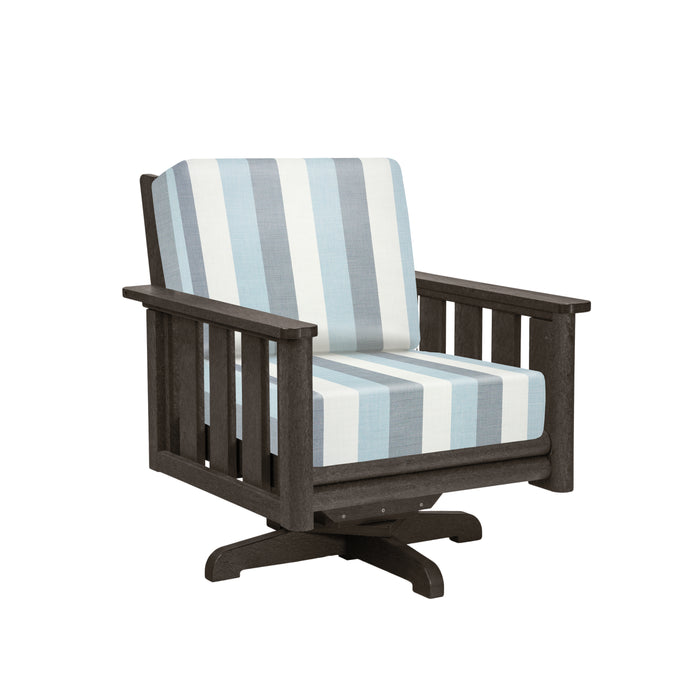 CR Plastics Stratford Swivel Arm Chair with cushion