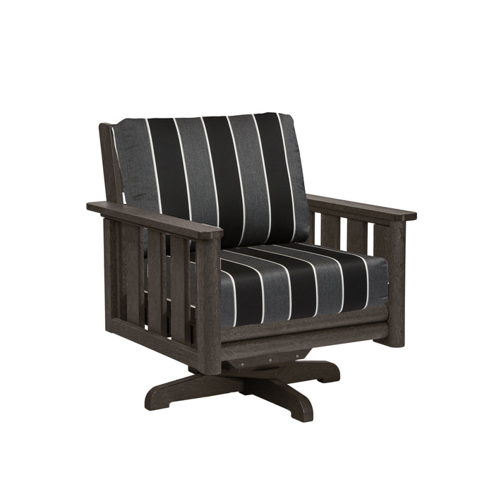 CR Plastics Stratford Swivel Arm Chair with cushion